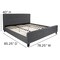 Flash Furniture Platform Bed, Tribeca, King, Dark Gray HG-32-GG - alternate 4